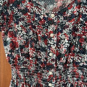 {Wrangler} Floral Western Smocked Dress